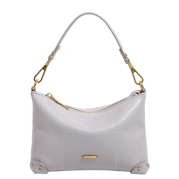 Elegant Leather Handbag with Structured Design