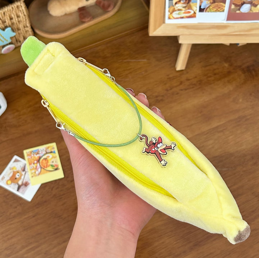 Cute Plush Banana Pencil Case