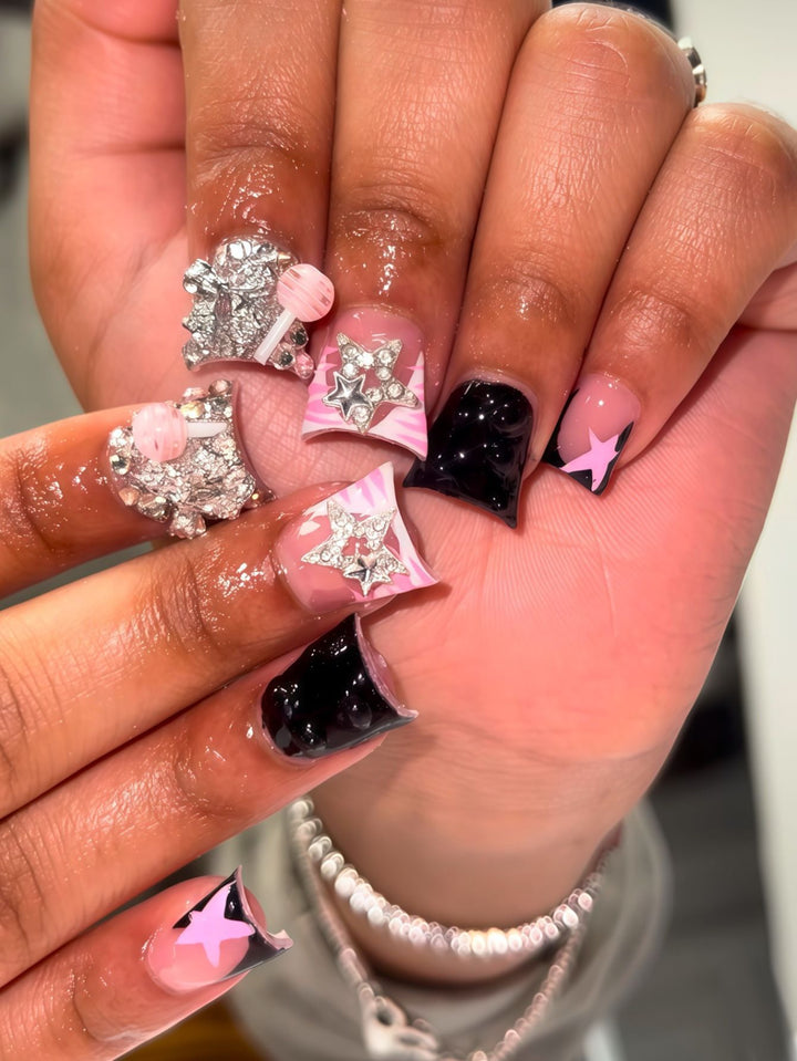 Glamorous Decorative Press-On Nail Art Kalsten
