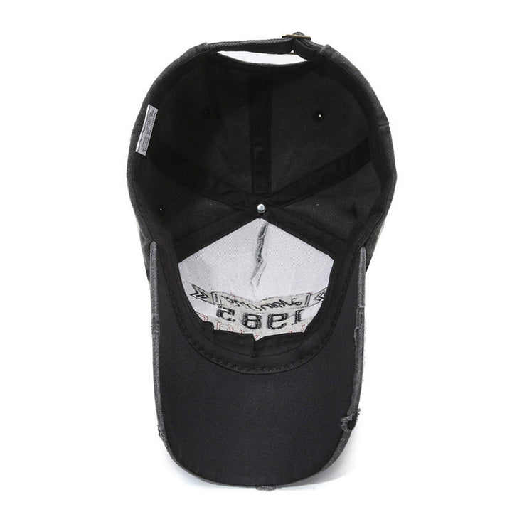 Men's Distressed Cotton Graphic Baseball Cap Kalsten