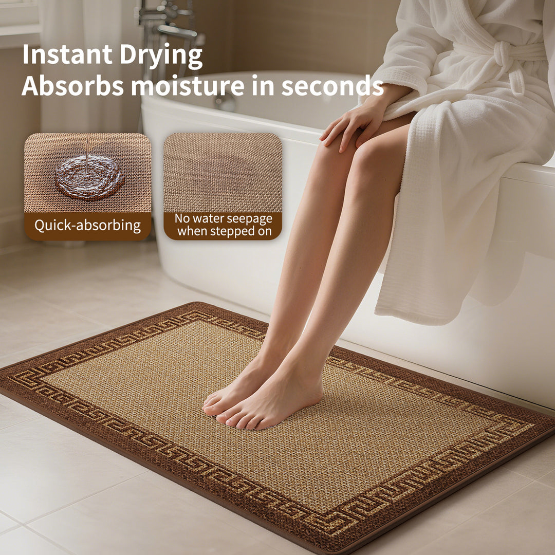 Plush Textured Bathroom Rug