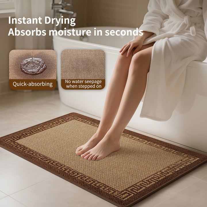 Plush Textured Bathroom Rug