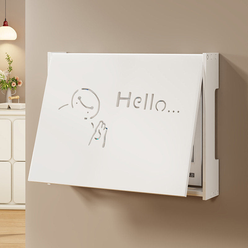 Ventilated Hinged Wall-Mounted Electrical Panel Concealment Cover