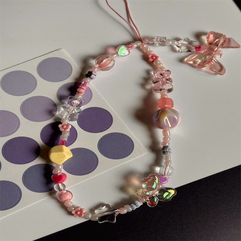 Unique Beaded Charm Phone Lanyard Kalsten
