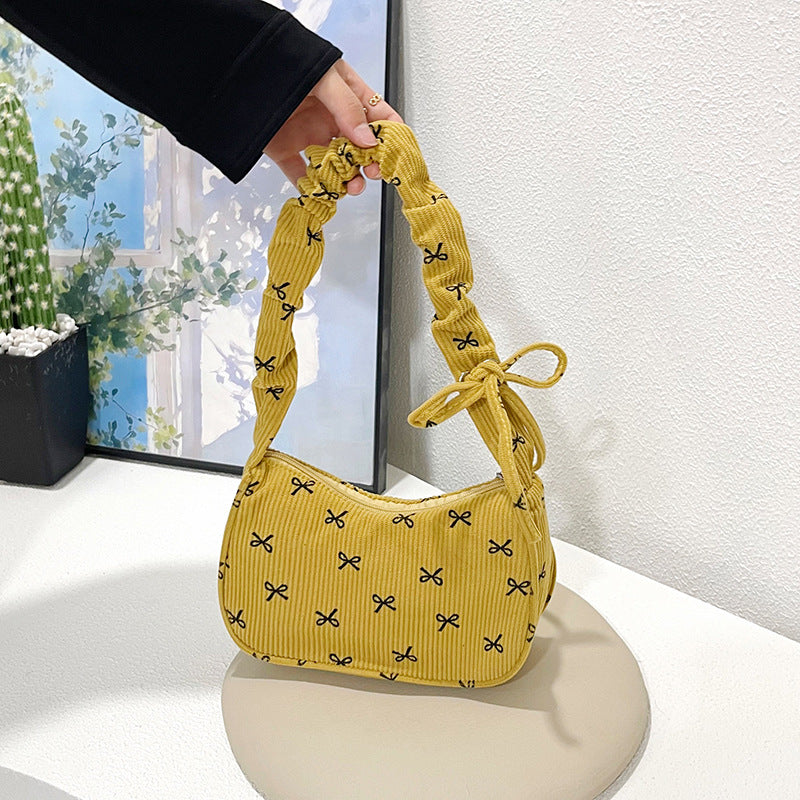 Stylish Mini Corduroy Crossbody Bag