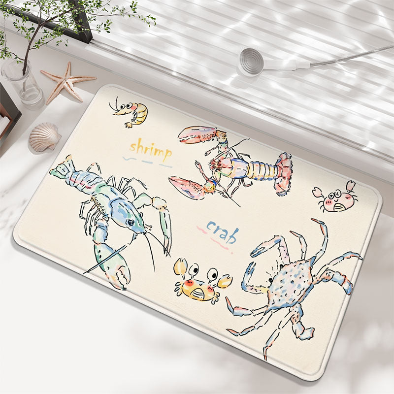 Coastal-Themed Decorative Bath Mat Kalsten