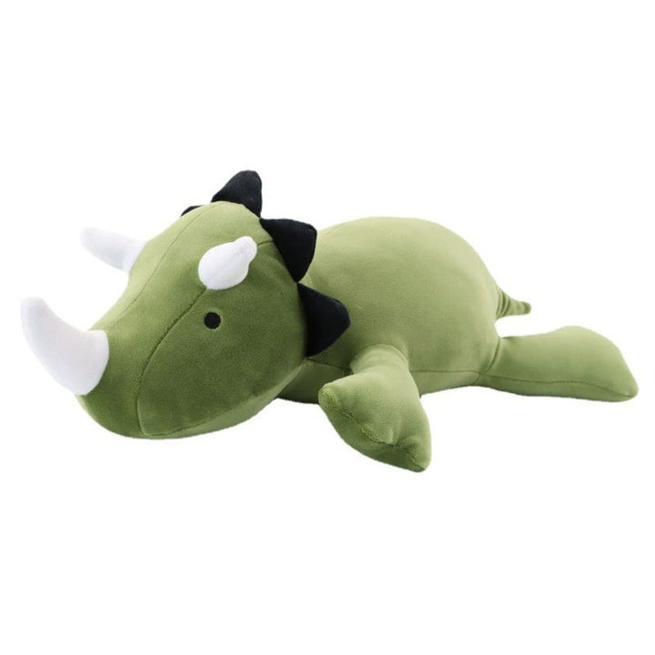 Plush Dinosaur Cuddle Lumbar Pillow With Soft Microfiber Stuffing And Embroidered Detail