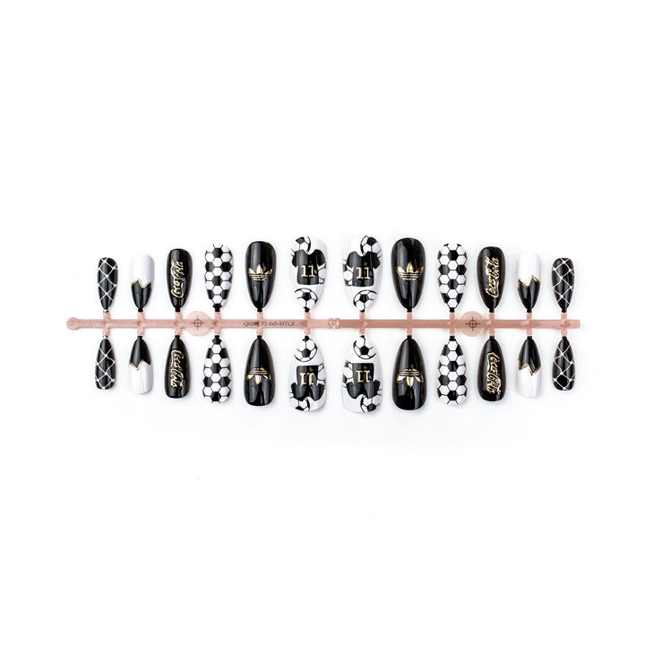 Sports-Themed Press-On Nail Art Set
