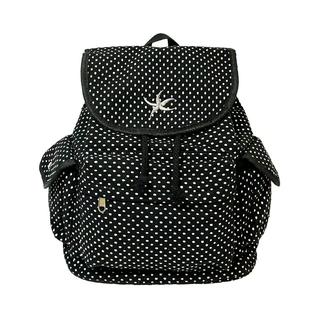 Backpack with Playful Polka Dot Pattern and Practical Storage Kalsten