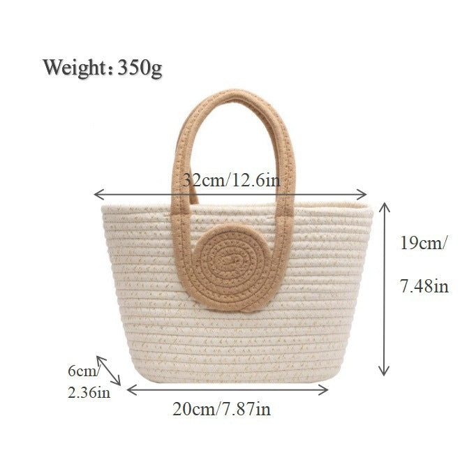 Trendy Handbag Made of Braided Natural Material Kalsten