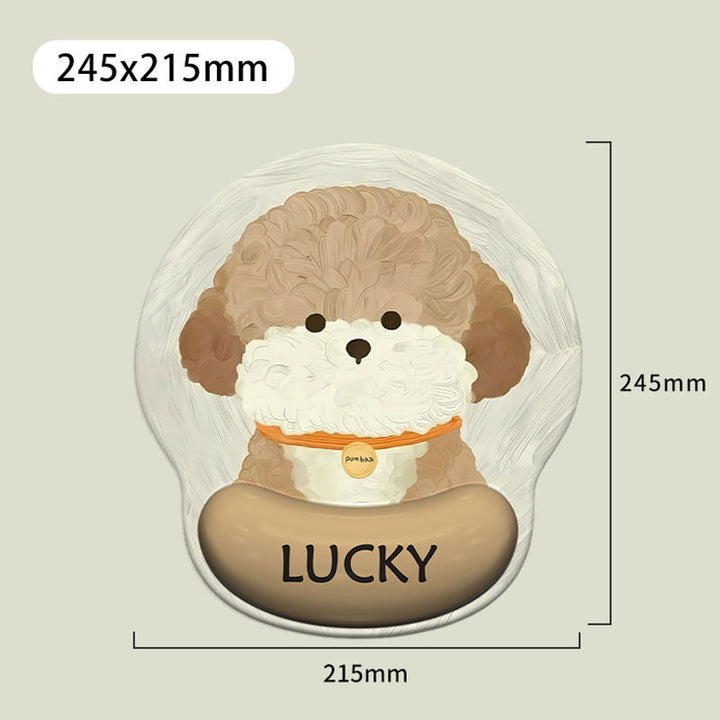 Cute Dog-Themed Ergonomic Desk Mouse Pad
