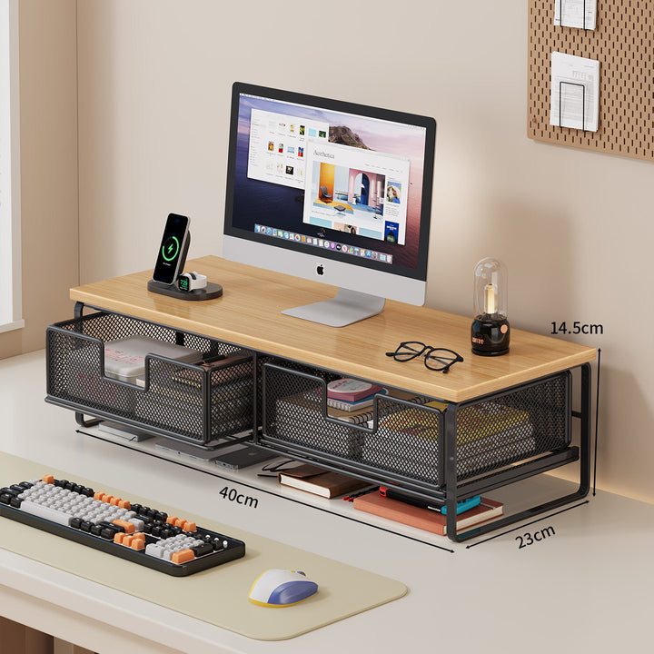 Multi-Functional Desk Organizer with Mesh Storage Bins Kalsten