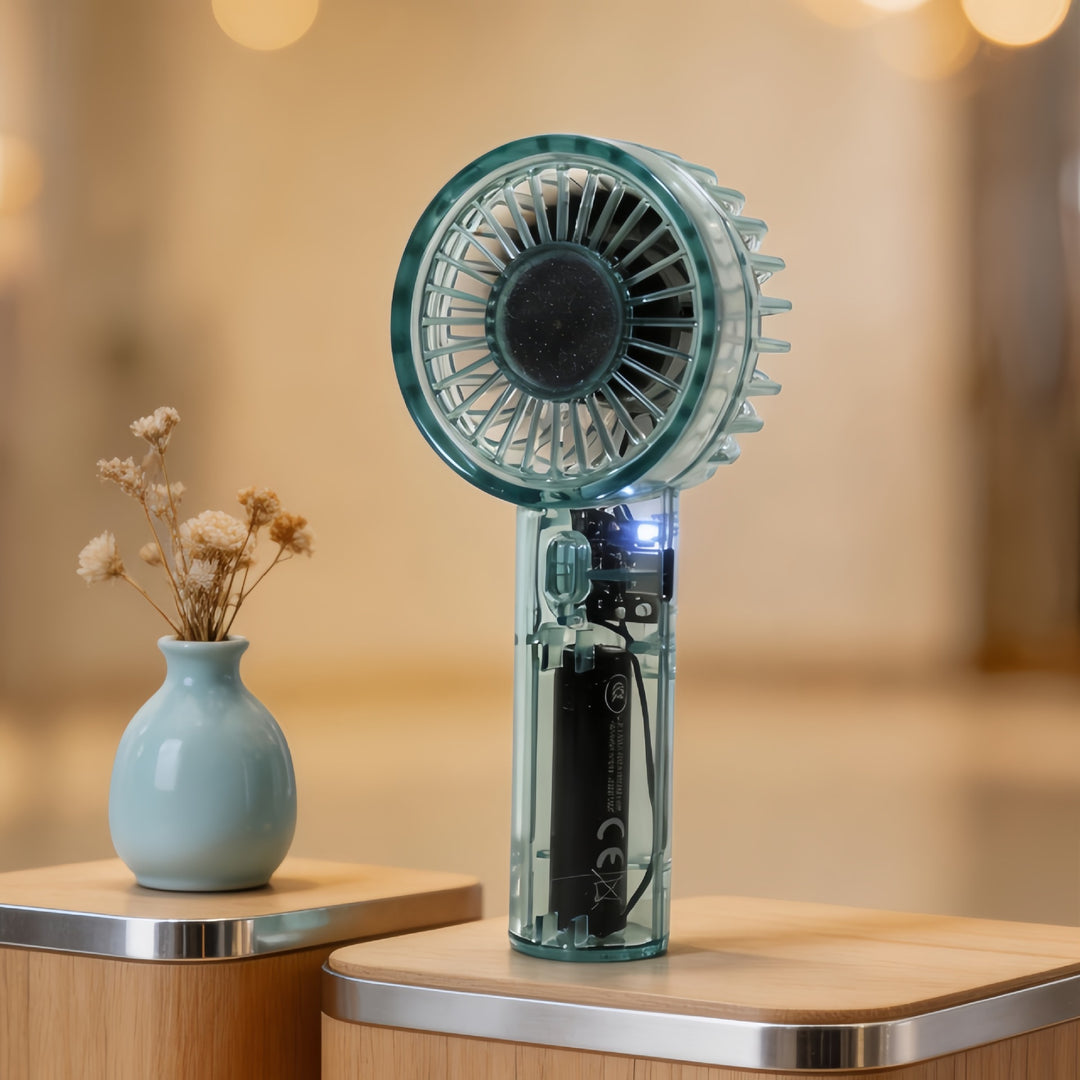 Ladies portable USB handheld fan with ergonomic grip Kalsten