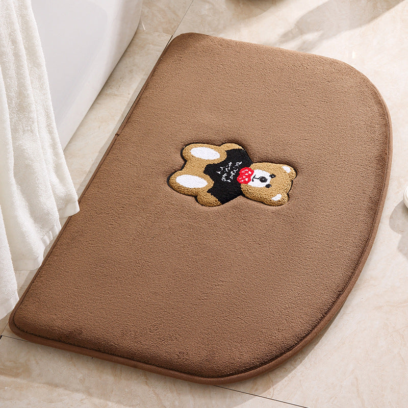 Cute Teddy Bear Plush Bath Mat Kalsten