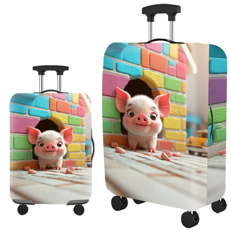 Tropical Leaf Print Hard Shell Luggage Kalsten