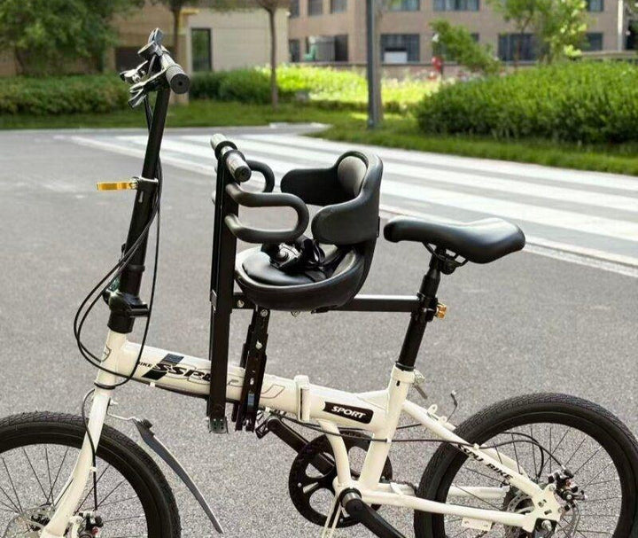 padded child bike safety seat with high back and five-point harness Kalsten