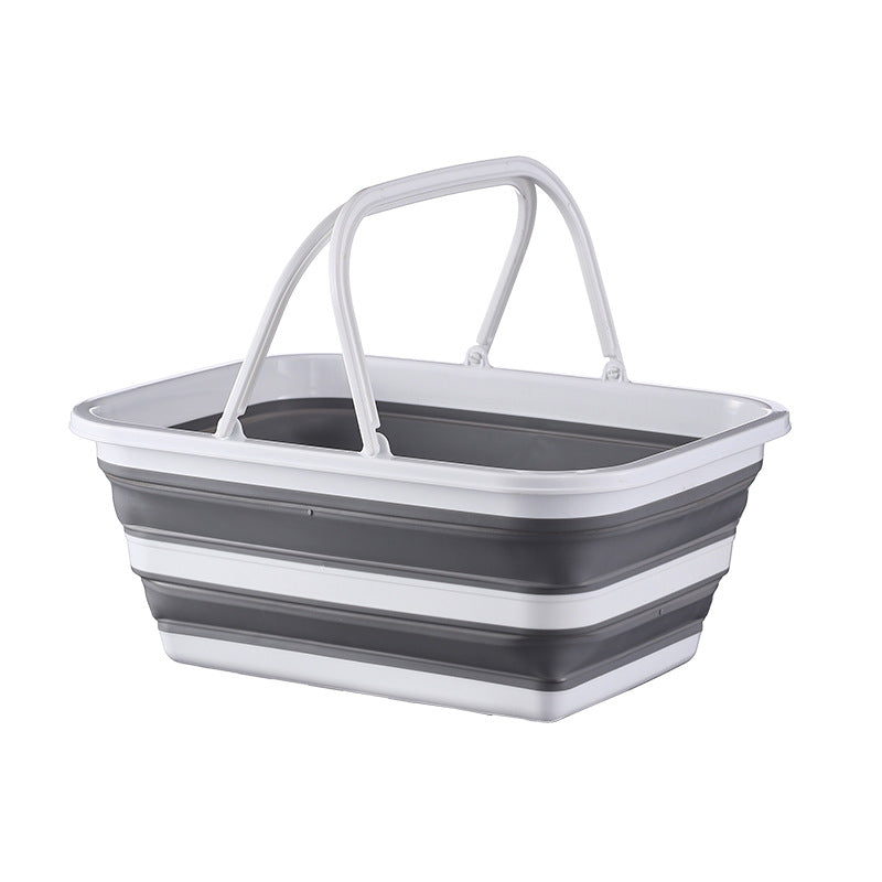 Collapsible folding shopping basket with sturdy plastic structure