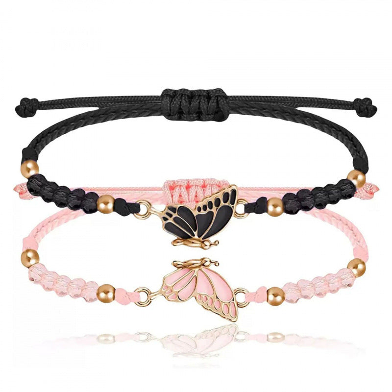 Butterfly Charm Necklace and Bracelet Set Kalsten