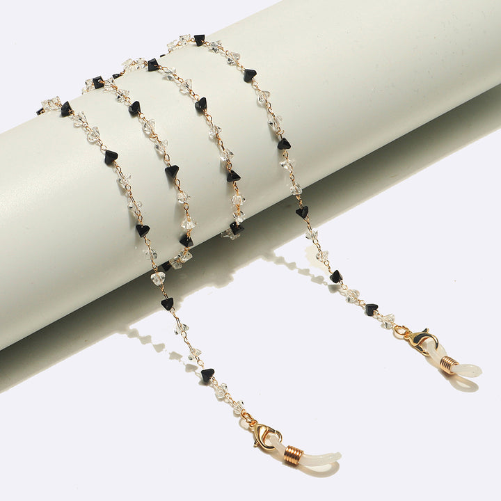 Fashionable Heart-Shaped Beaded Eyewear Chain Kalsten