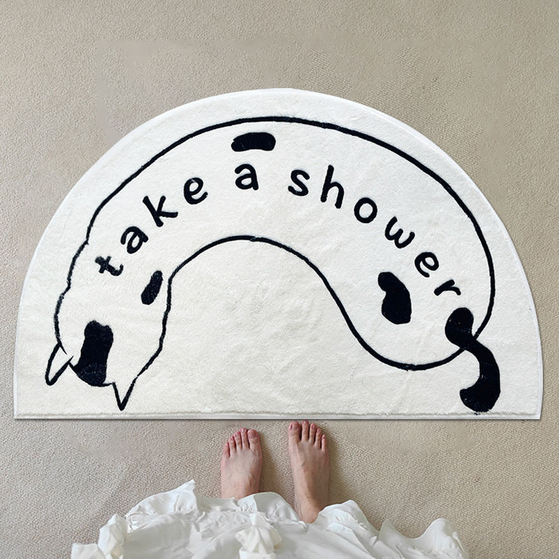 Artistic Shower-Themed Bath Mat