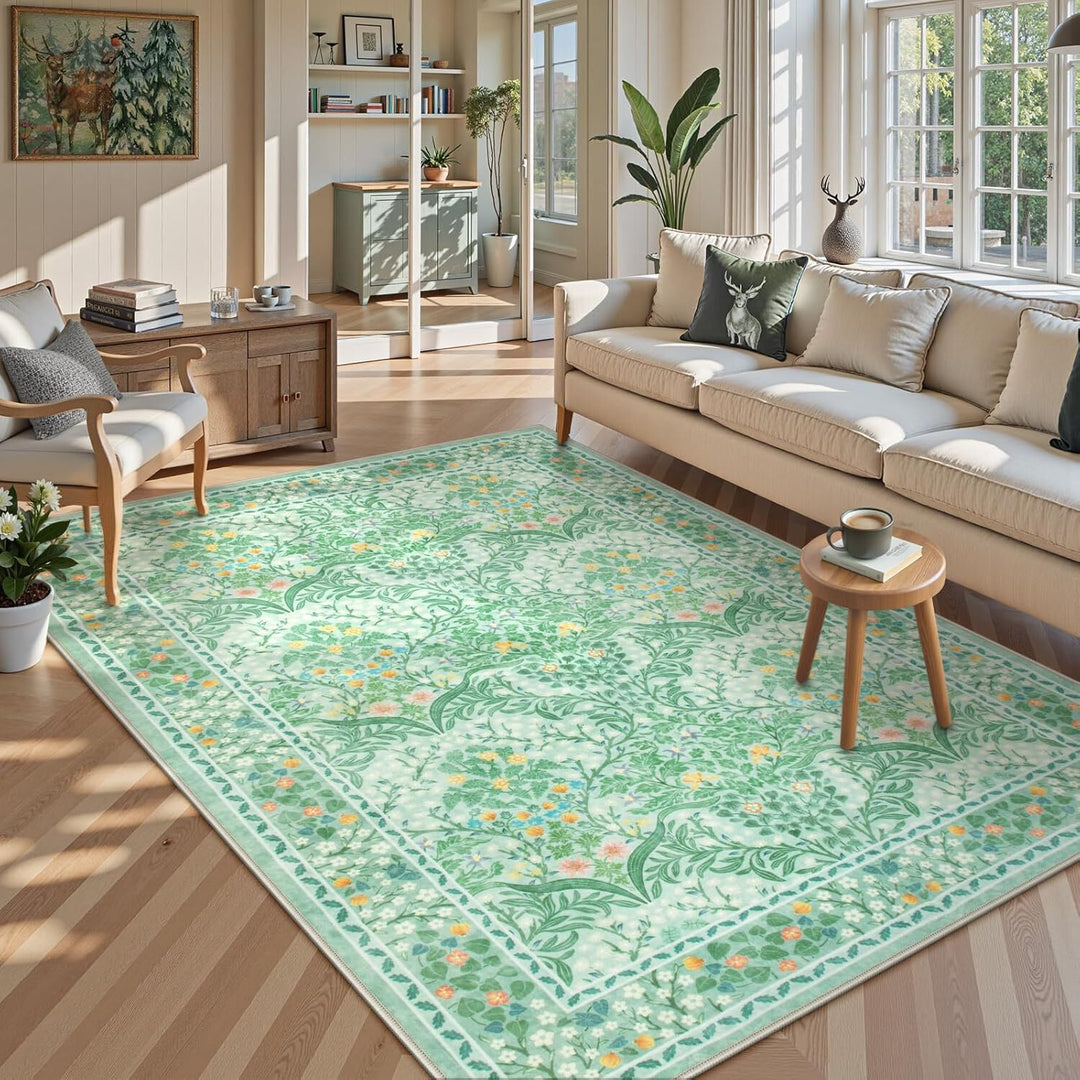 Floral Pattern Area Rug Kalsten