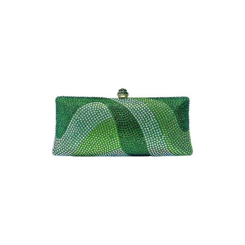 Rhinestone-Embossed Evening Handbag