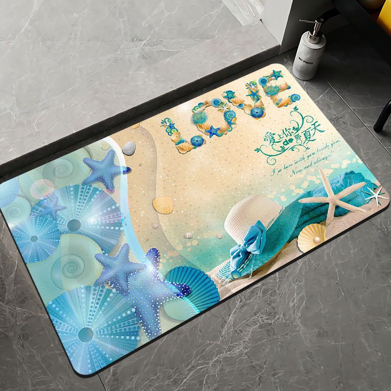 Elegant Floral Design Bath Mat Kalsten