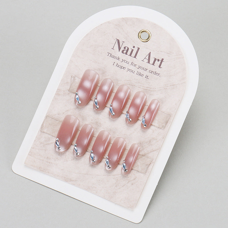 Glamorous Rhinestone Accent Press-On Nail Tips Kalsten