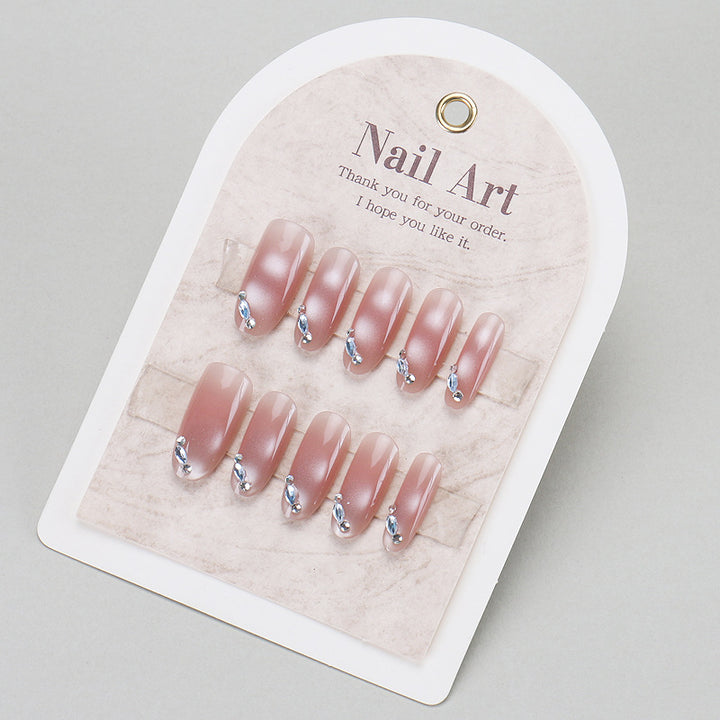 Glamorous Rhinestone Accent Press-On Nail Tips Kalsten