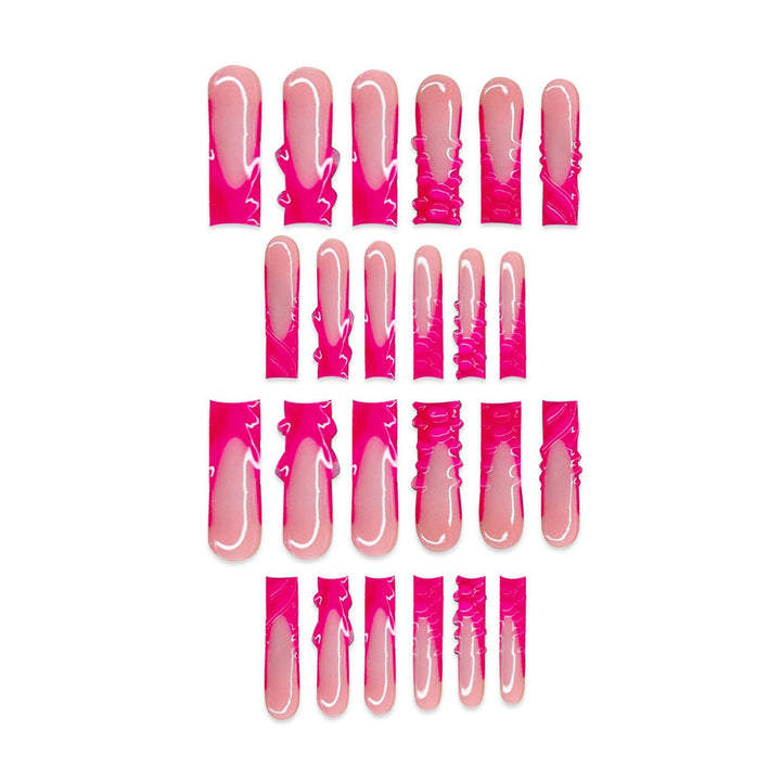 Artistic Long Press-On Nail Set with Unique Design Kalsten