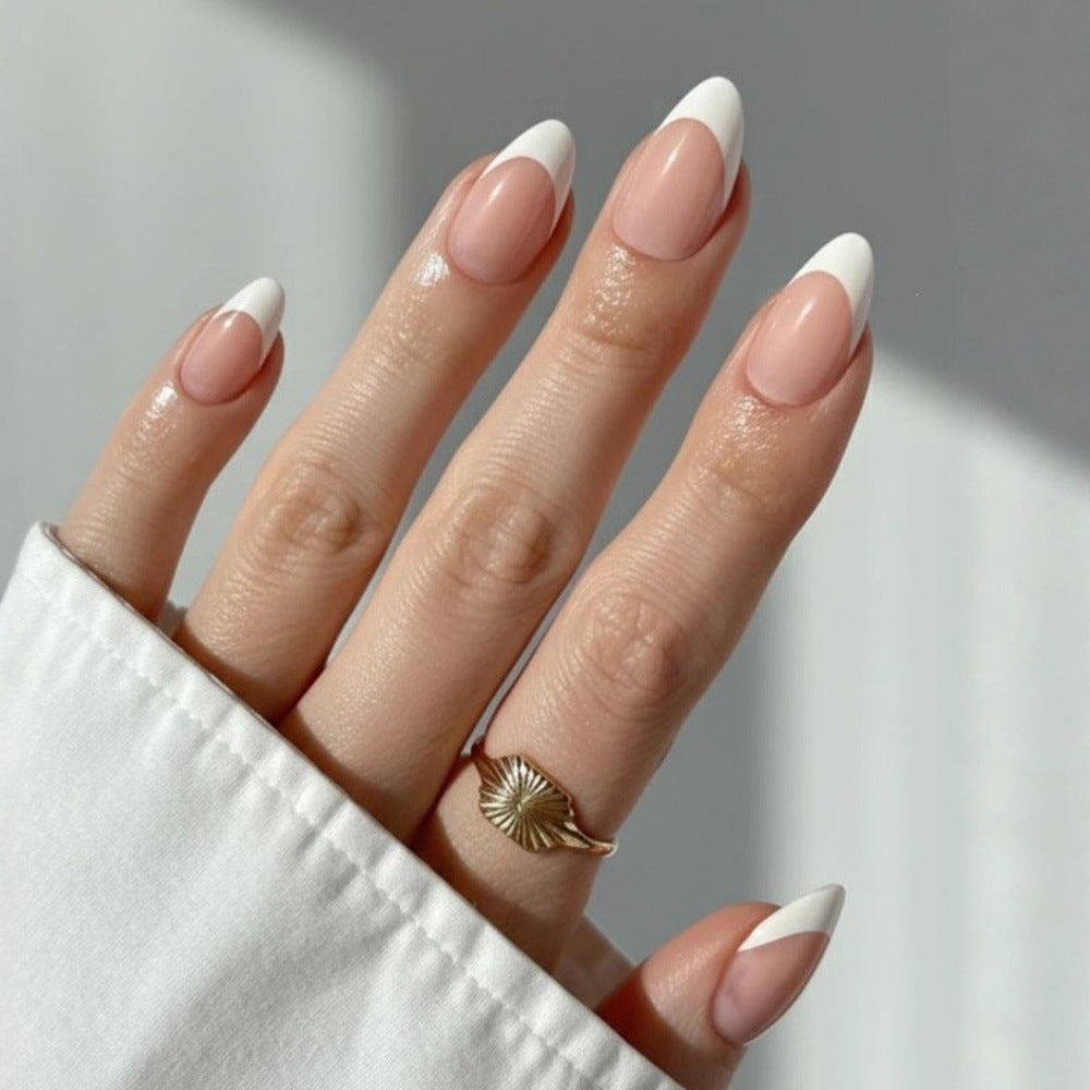 Elegant French Lace Artificial Nails Kalsten