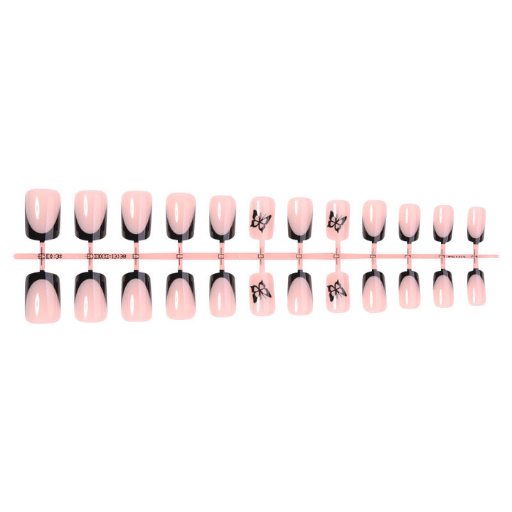 Glamorous artificial nail set with filigree butterfly designs Kalsten