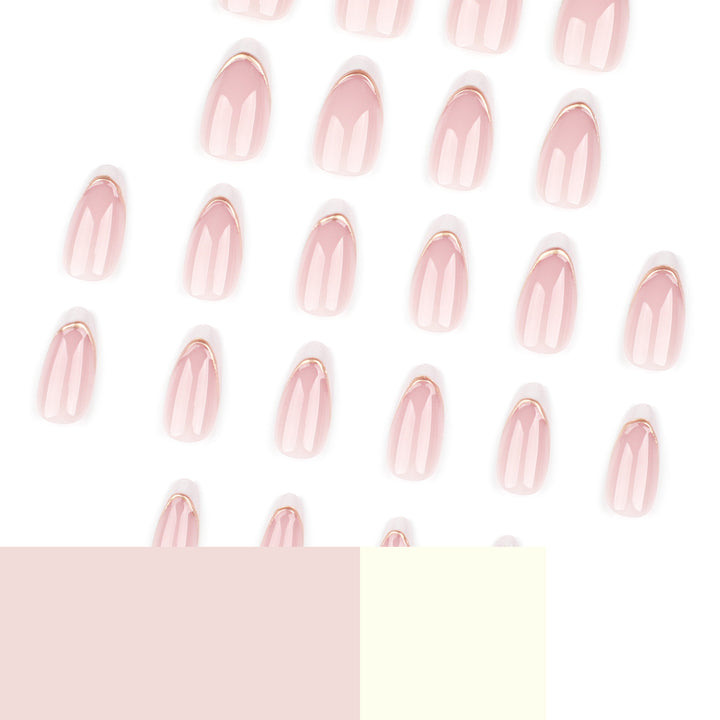 Elegant artificial nails with high-quality French design Kalsten