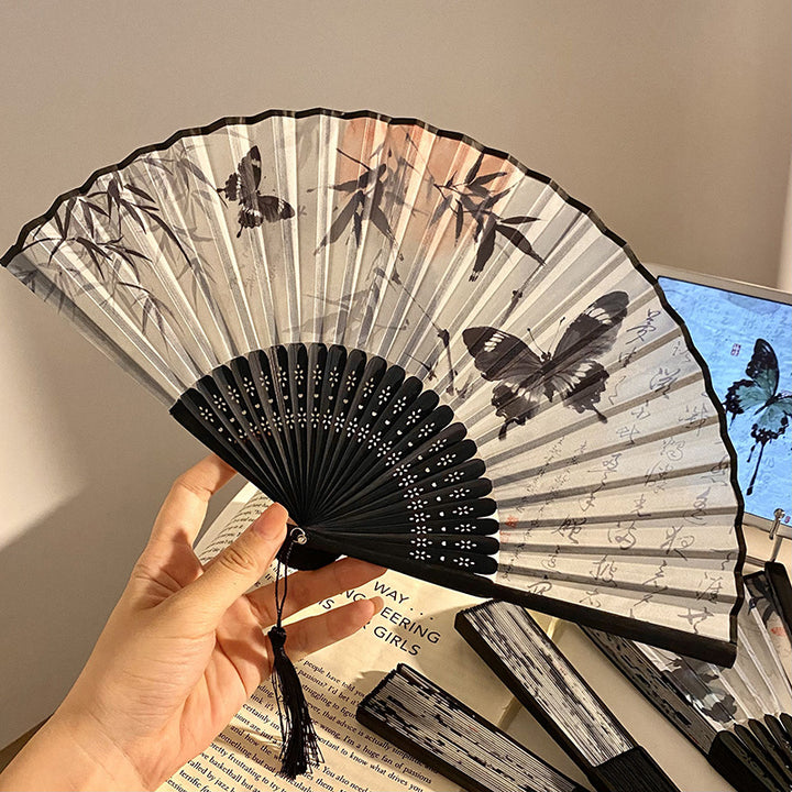 Handmade Fan with Elegant Butterfly Design Kalsten