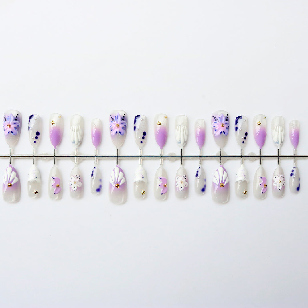 Floral 3D Design Press-On Nails