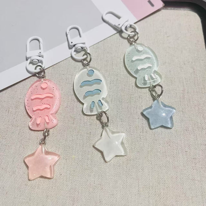 Playful keychain with fish and star motif Kalsten