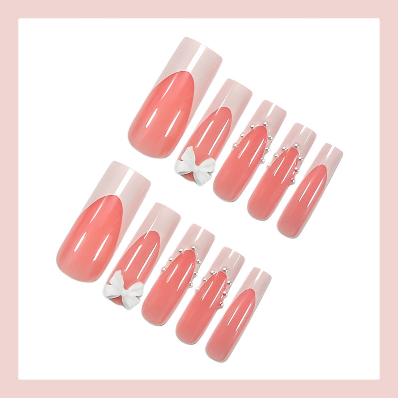 Artificial nail set with elegant 3D bows and high-quality decorations Kalsten
