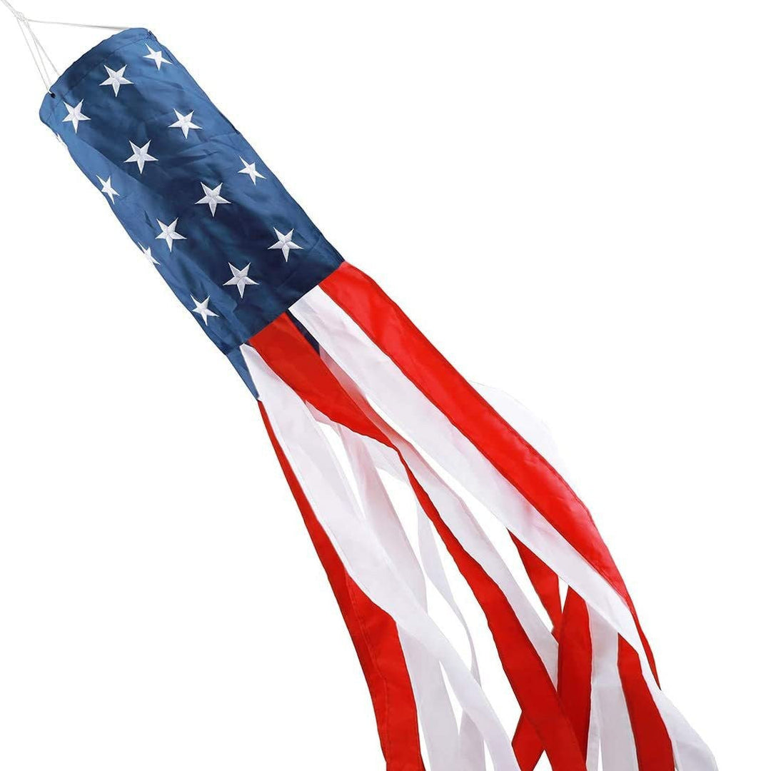 Unisex nan tubular windsock wind streamer with long ribbon tails and swivel hook Kalsten