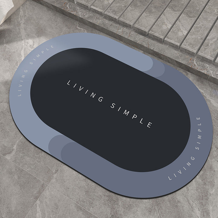Relaxation-Themed Bathroom Mat for Home