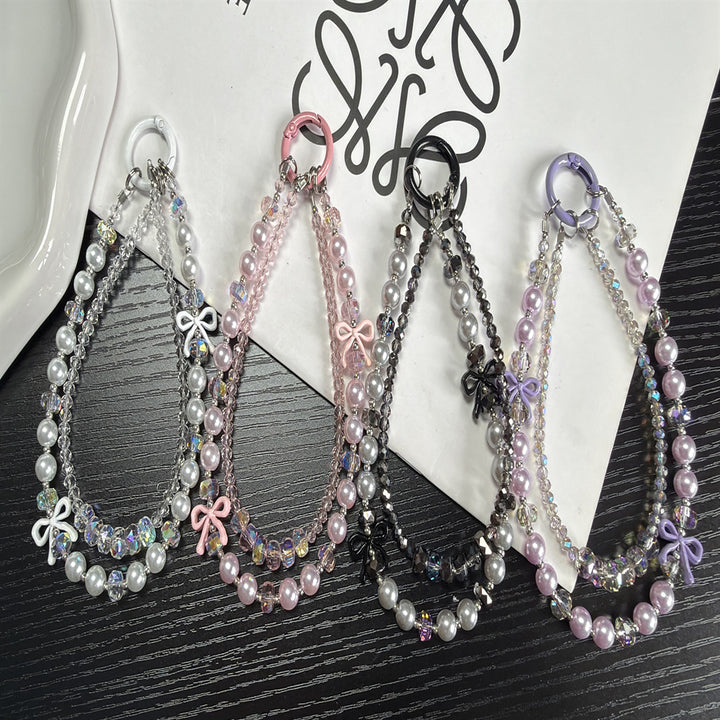 Elegant Pearl and Crystal Beaded Chain Kalsten