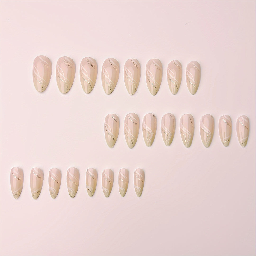 Elegant Marble Effect Nail Art Kalsten