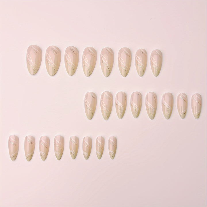 Elegant Marble Effect Nail Art Kalsten