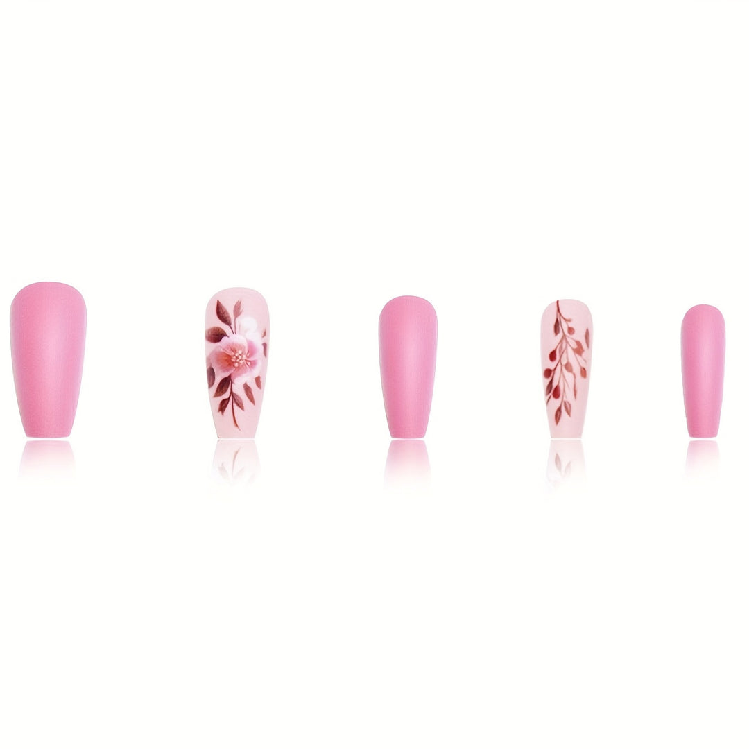 Floral Art Acrylic Nail Enhancements Kalsten