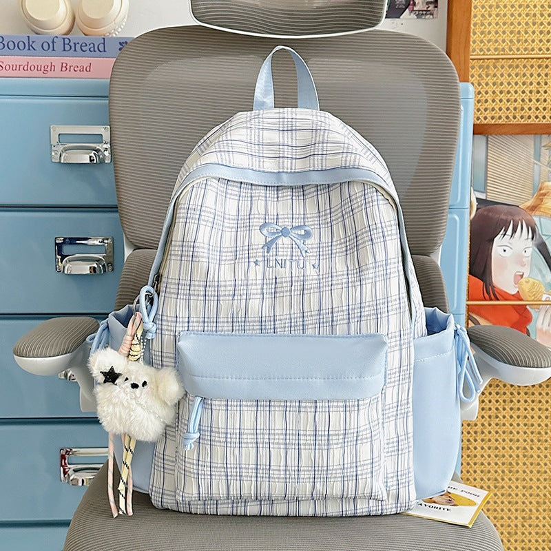 Checked Patterned Casual Backpack Kalsten