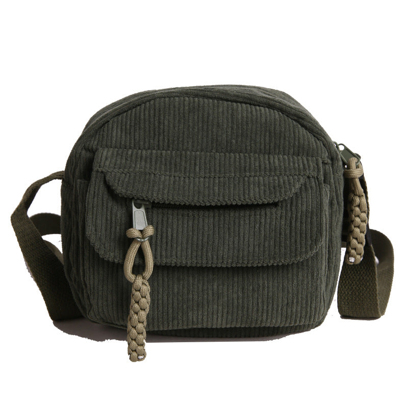 Textured Corduroy Crossbody Bag