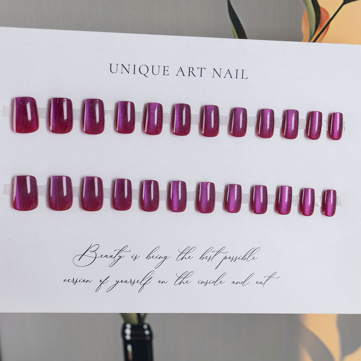 Glittery Oval Press-On Nail Set