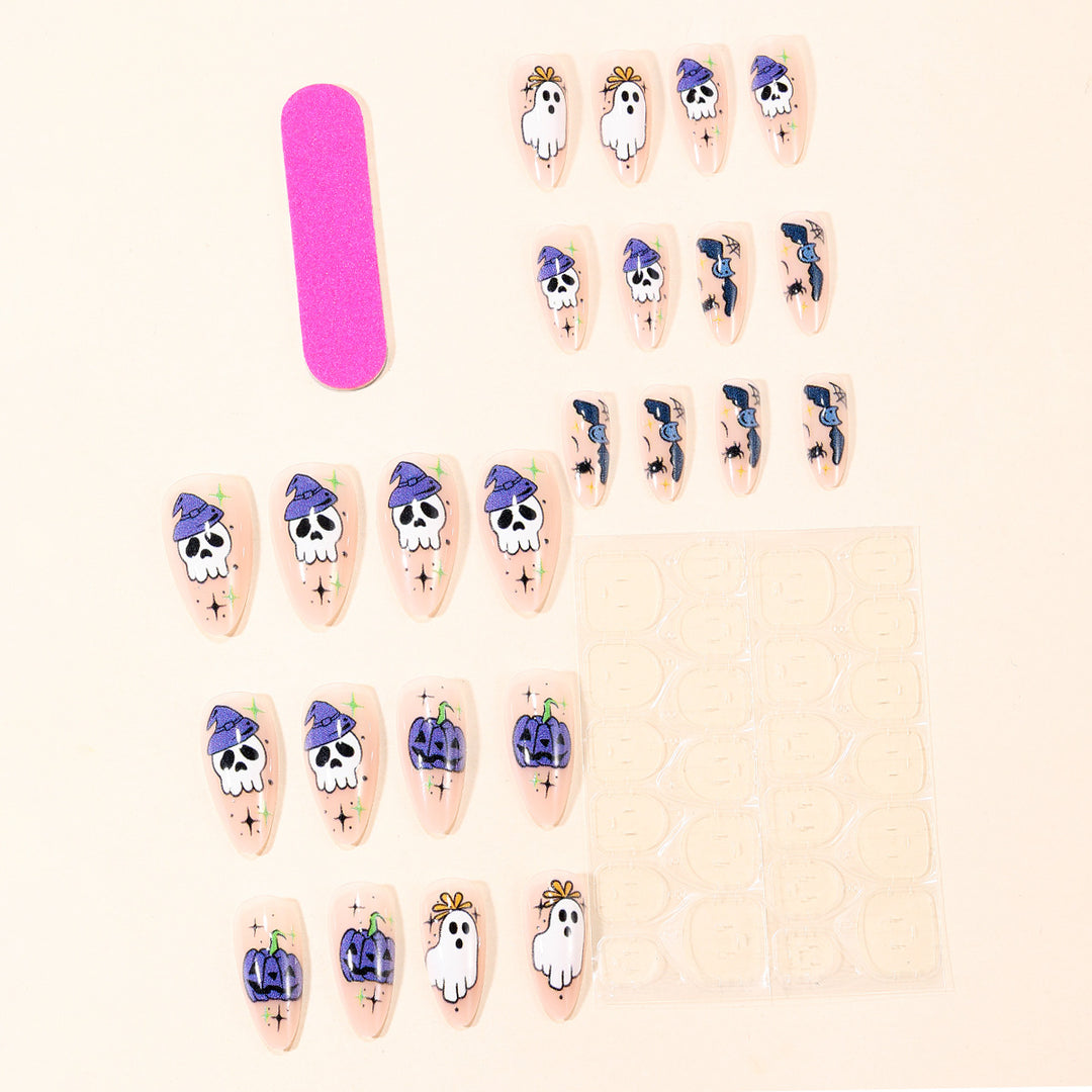 Spooky Themed Stiletto Nail Art Extensions Kalsten