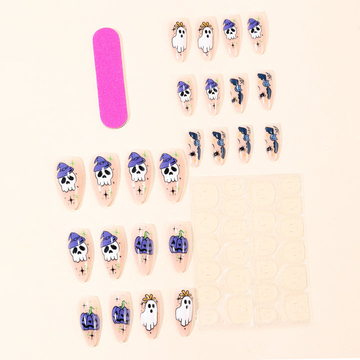 Spooky Themed Stiletto Nail Art Extensions Kalsten