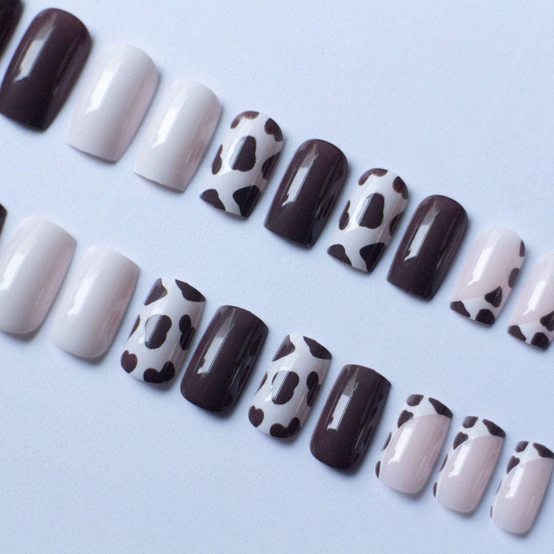 Artistic Cow Print Nail Art Kit