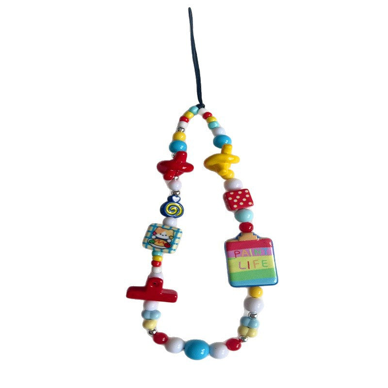 Colorful Themed Beaded Keychain Kalsten